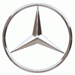Mercedes 3 star logo symbolizes transportation business growth on land, air and sea